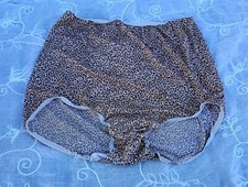 SATIN STRETCH SHINY Cheetah Silky VINTAGE BALI Size 8 PANTY BRIEF XL Women's