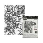 アルバム・スクラップ Sizzix 3D Embossing Folder Skulls 665771 Sizzix 3D Texture Fades Embossing Folder - Skulls (665771) for