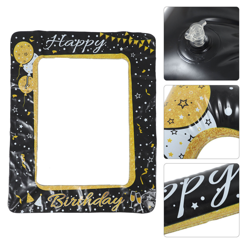 Kit Photo Booth 30 Anni Compleanno - 17 Pezzi Con Cornice Gonfiabile Oro Rosa, Accessori Festa - Foto 13
