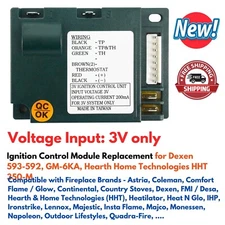Gas Fireplace IPI Pilot Ignition Control Module Dexen 593-592 GM-6KA HHT 350-M