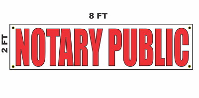 NOTARY PUBLIC Banner Sign 2x8 for Business Shop Building Store Front | eBay