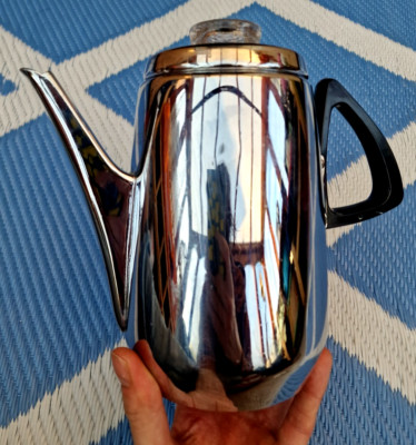 Vintage '' Sona Chrom J902 '' Aluminium Herdplatte Cafeteria 50er Stafford PROP