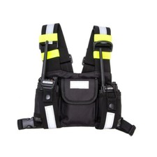 Chest Reflective Harness Front Pack for Walkie Talkie Radio Vest Bag