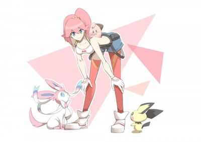 Anime pok mon aina ardebit clefairy pichu sylveon Stitched Gaming Mat Desk