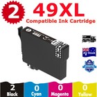 2 Compatible 49 49XL Black Ink Cartridge For Epson XP-2205 XP-4205 XP2205 XP4205