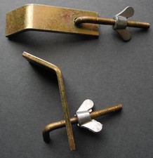 2 x Vintage Basin Clamps Brackets & Wing Nuts For Mounting a Basin Flush