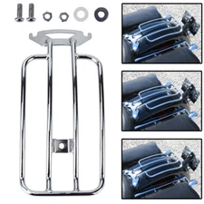 Chrome Solo Seat Luggage Rear Fender Rack For Harley 98-08 Electra Glide Touring