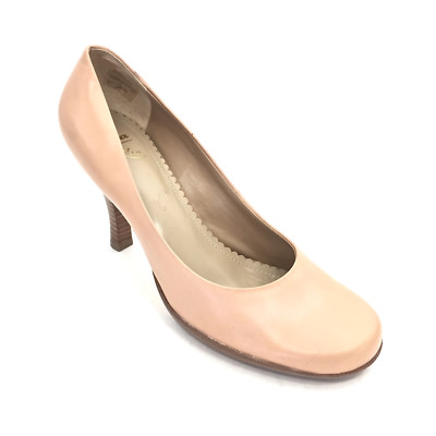 Bata Tan Leather Round Toe Pumps Size 41