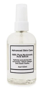 100% Pure HYALURONIC ACID SERUM Anti-Aging-Plumps Wrinkles-Intense Hydration-4oz