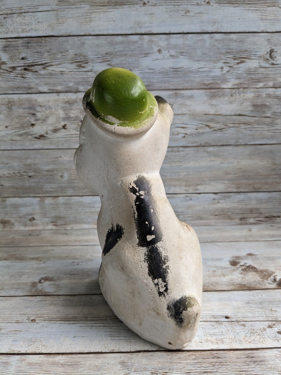 アンティーク雑貨 Vintage chalkware Bulldog&glassBulldog Vintage chalkware Bulldog アンティーク雑貨
