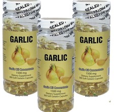 3X NuHealth Garlic Oil Concentrate, 1500mg 900 Softgels, FRESH, Made In USA