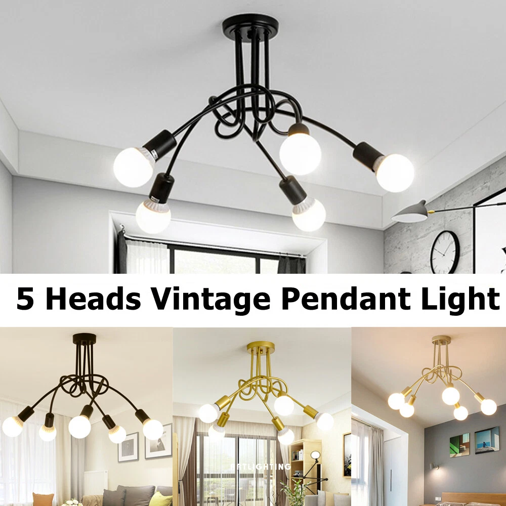 Modern Vintage Pendant Light LED Ceiling Lights Sputnik Chandelier
