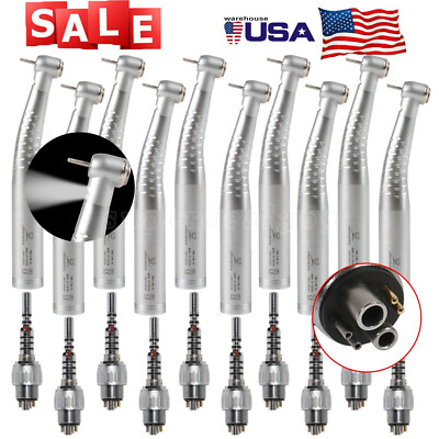 Dental High Speed Fiber Optic LED Turbine Handpiece fit 6Hole Coupler Swivel mx