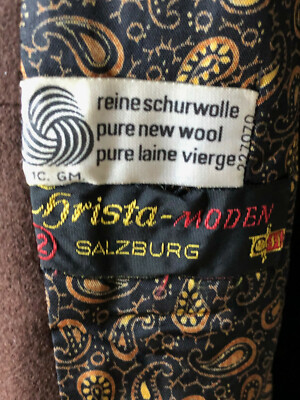 Christa Moden Vintage 60s Austrian Wool Coat with stitching