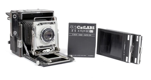 Graflex Speed Graphic 4X5 Camera w/ 135mm lens + film + holders #0685