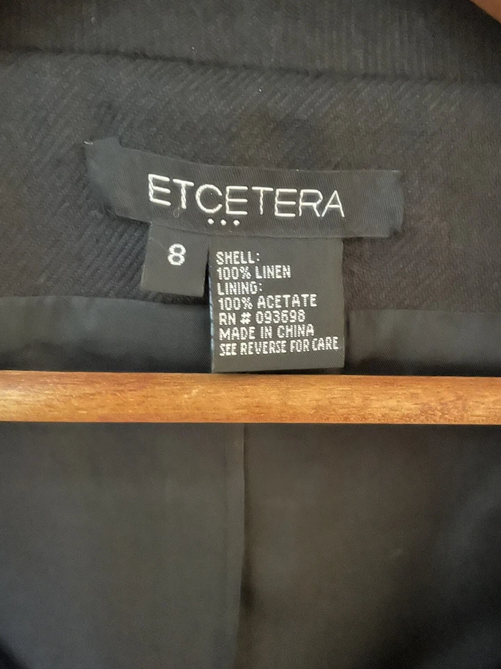 Etcetera women’s black jacket with black sequins. Size 8 - Image 4 of 4