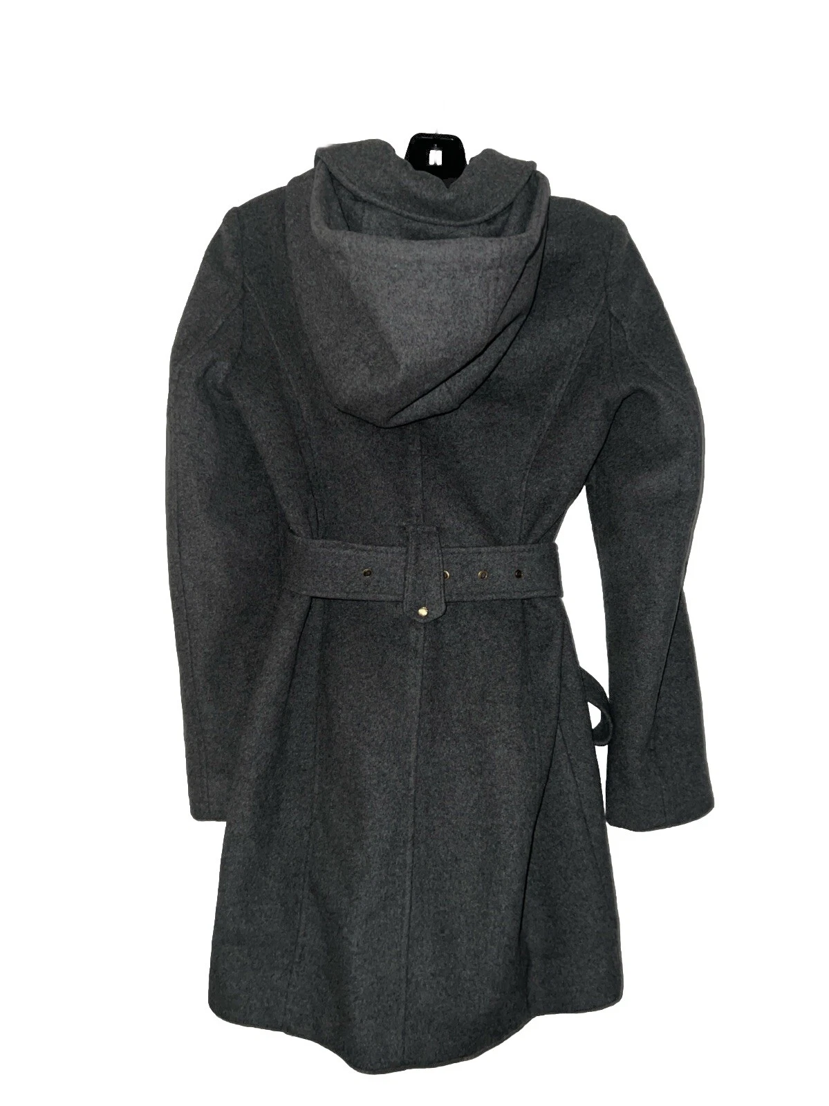 Cappotto donna Michael Kors lana zip con cappuccio grigio 2