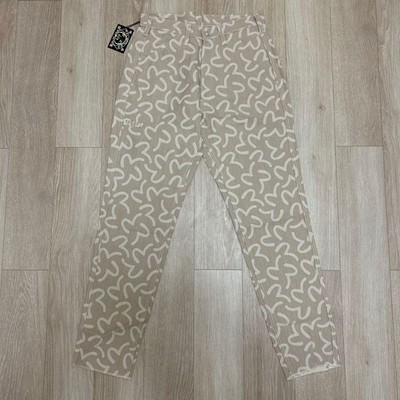 Evisu Seagull Pattern Jeans Size 4 (33'') Beige Camel