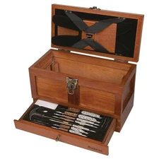 Outers Wooden Chest Cleaning Kit 25pc Universal Gun Care Wood Box Tool Box