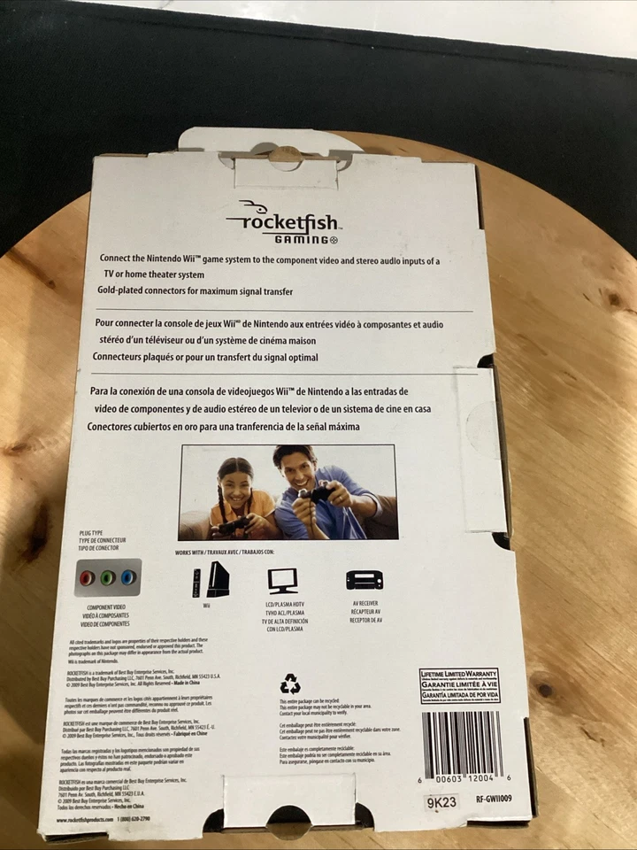 Cable de audio/estéreo componente Rocketfish Gaming 8 pies Nintendo Wii nuevo Foto 2 de 3