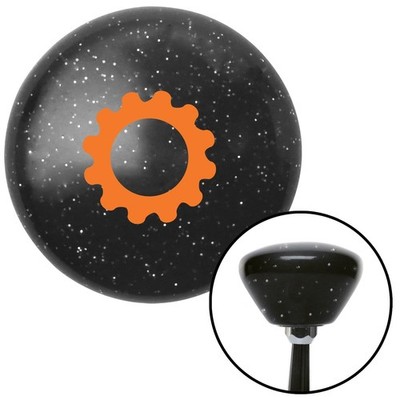 Orange Solid Gear Black Retro Metal Flake Shift Knob w/ M16x1.5 Insert Shifter