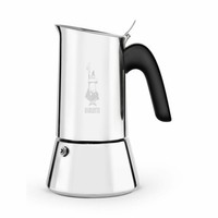Bialetti Espressokocher New Venus 6 Tassen Induktion Edelstahl Silber 235 Ml