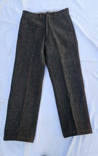 Vintage Woolrich Heavy Wool Hunting Pants Gray Red Stripe 32x30
