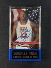 SHAQUILLE O'NEAL 1994 SKYBOX INTERNATIONAL #67 AUTO AUTOGRAPH GOLDIN COA /1994