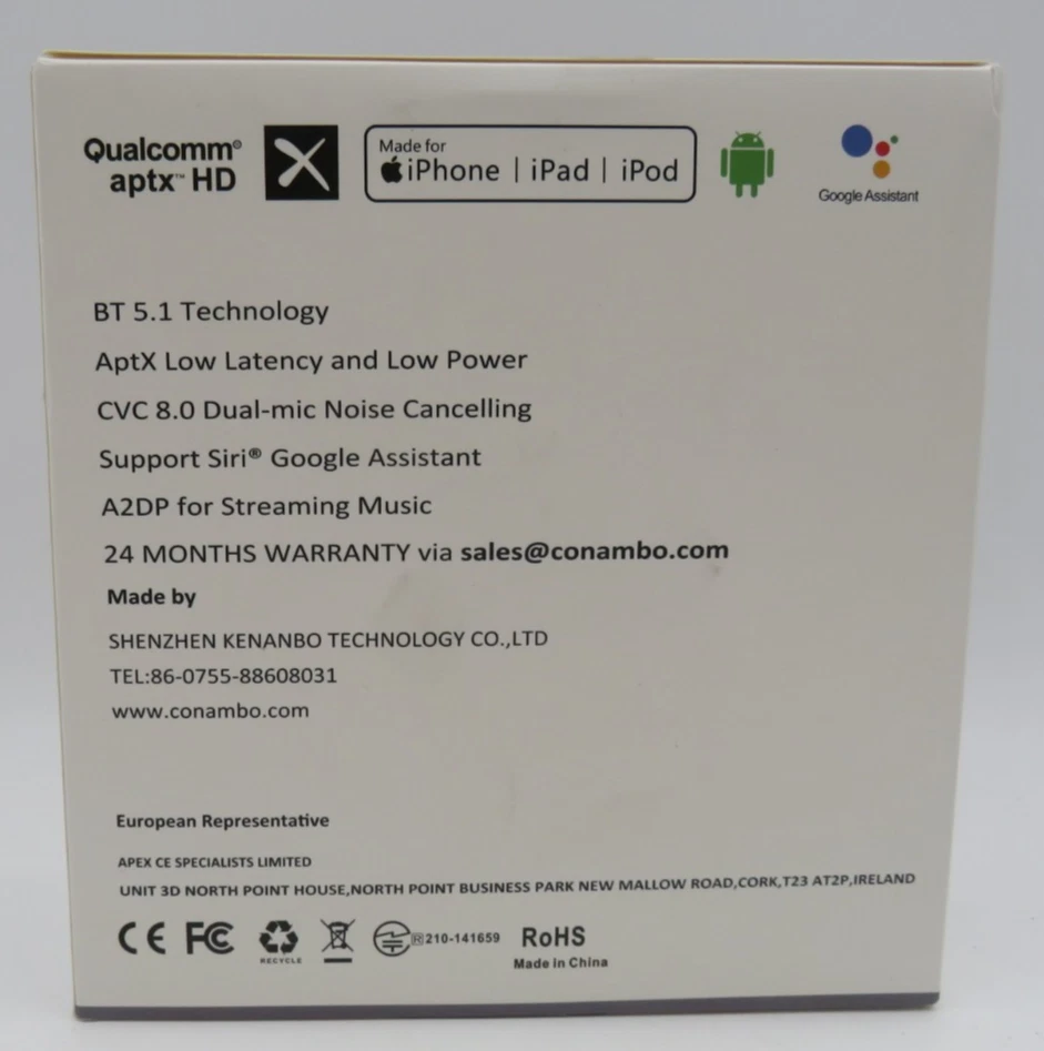 Conambo JBT 100 Noise Cancelling Bluetooth Wireless Headset Truck Driver PC 5.1 - Image 2 of 3