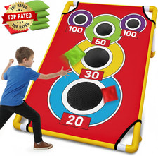 Cornhole Board with 21 Games, 8 Bean Bags - Arcade Style Corn Hole Games for Ad