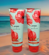  2 Bath  Body Works Poppy Ultimate Body Creams 8oz -Discontinued-NEW