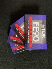 TDK FE90 x4 PUSTE KASETY AUDIO FABRYCZNIE NOWE I ZAPIECZĘTOWANE