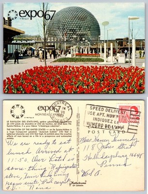 Montreal Canada Expo67 Geodesic Dome Postcard