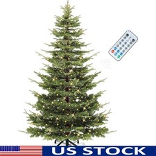 Prelit Christmas Tree Remote Control Aspen Fir 900 Tips Adjustable Lighting New
