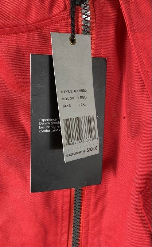 Five Elementz Men's Red Multi-Zip Hooded Utility Field Jacket Sz 2XL NWT image 3
