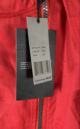 Five Elementz Men's Red Multi-Zip Hooded Utility Field Jacket Sz 2XL NWT image 3