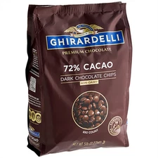 Ghirardelli 72% Non-Dairy Dark Chocolate .65M Baking Chips 5 lb. WS-99941723