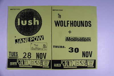 Lush Band Poster Wolfhounds Original Joiners Arms Southampton 1990s