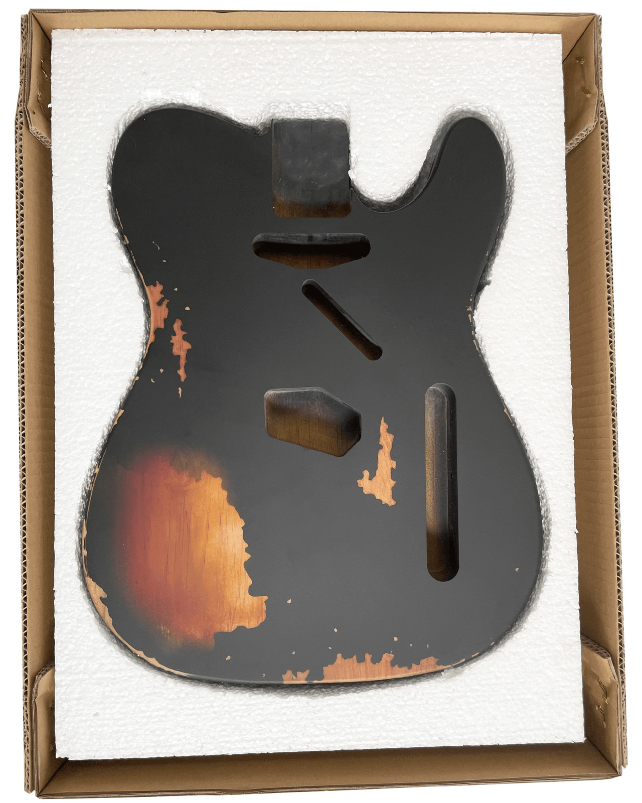 Corpo chitarra Relic Electric Relic stile TL nitro top legno ontano pickup S-S nero