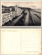 Salerno Italy Via Roma Lungomare Postcard