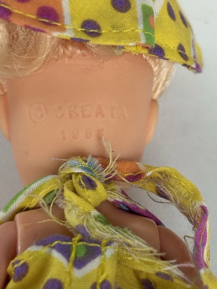 Vintage 1985 Creata 7" DOLL Blue Eyes Blond Hair Dressed - Image 2 of 4