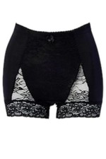 Rhonda Shear Women's Pin-Up Panty w/ Lace Detail Black