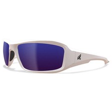 EDGE EYEWEAR TXBAP248 Safety Glasses,Blue Lens,White Frame,M 801WL5