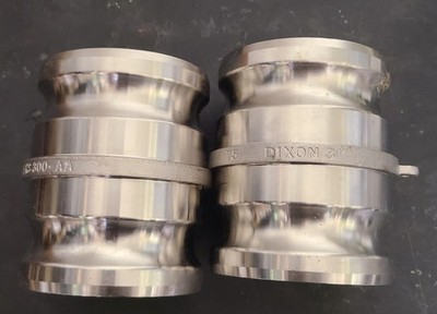 3'' Male Camlock  Adapter Fitting  Dixon Andrwes 300-AA Set Of 2 New