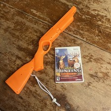 Nintendo Wii Cabela’s Hunting Expeditions Game w/ Orange Wii Shotgun Accessory