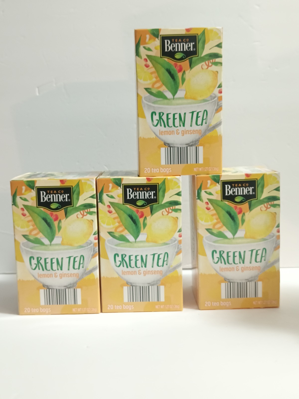 With Lemon & Ginseng, 80 Tea Bags (20 Bags Eachpack ).(3/29/27)