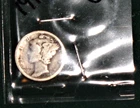 1918-S  SILVER MERCURY DIME - GRADES "VERY GOOD"