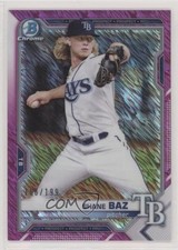 2021 Bowman Chrome Prospects Fuchsia Shimmer Refractor 166/199 Shane Baz 01xd