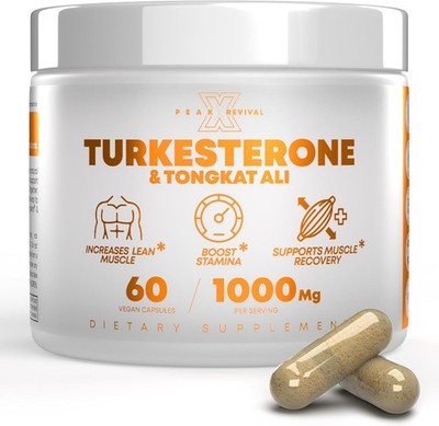 Testosterone Booster for Men w/Fadogia Agrestis 1000mg Per Serving (60 Capsules)