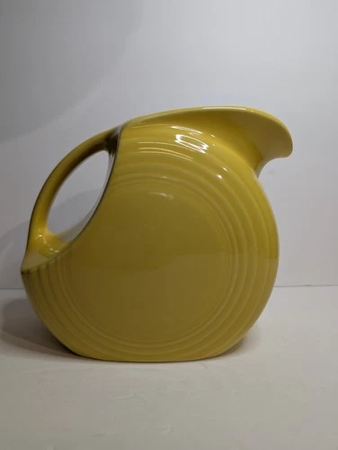 LARGE DISK PITCHER Sunflower 🌻 yellow FIESTA WARE FIESTA